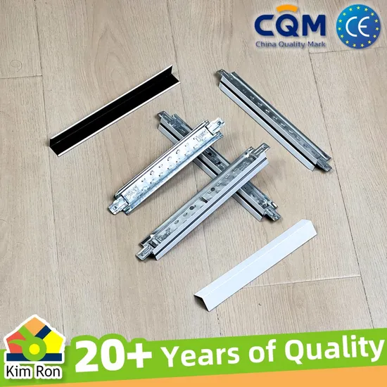 China Hot Sale Customized Suspended Galvanized Steel T Bar T Grid Components Main Tee Cross Tee Wall Angle Flat Ceiling T Ceiling Grid Supplier