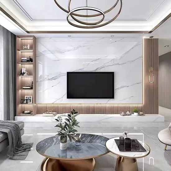 UV Marble Sheet Glossy PVC Wall Panel for Home Decoration 1220mm*2800mm 