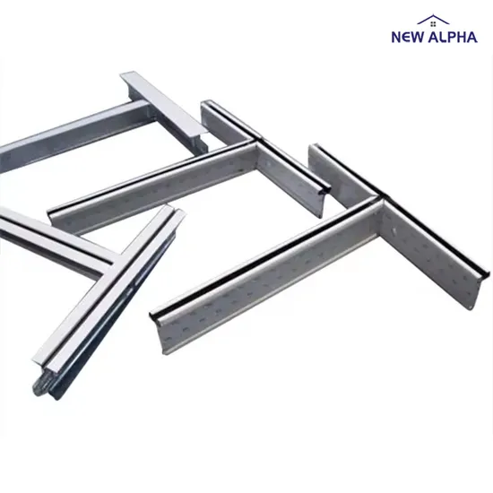 Factory Customized Interior Decor Ceiling Galvanized Steel Suspended Flat Ceiling T Grid 