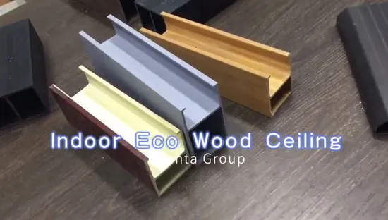 WPC Modern Wood Ceiling Tiles PVC Ceiling Panels for Interior Decoration