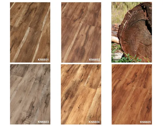 Luxury Waterproof Rigid Core Hybrid Plastic Stock Easy Installation Click Vinyl Wood Design 5mm 6mm Spc Flooring 