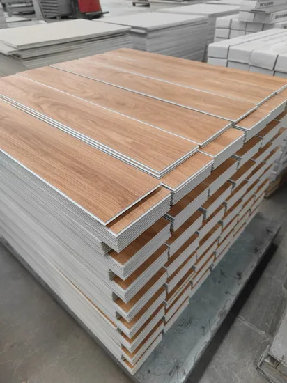 Manufacturer Floor Wood Texture PVC Embossed Texture Installation Spc Flooring 