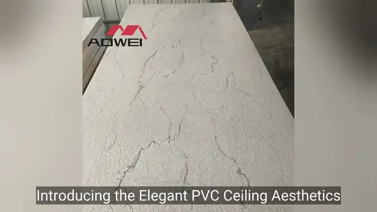 PVC Ceiling Plastic Panel for Decorative Material with UV Coated Panel 