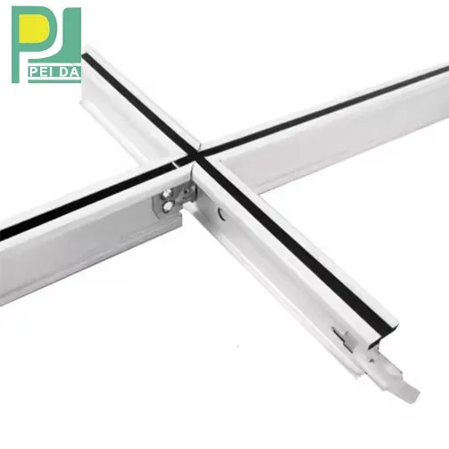 Galvanized Easy Installation Open Flat Groove Surface Ceiling T Grid 