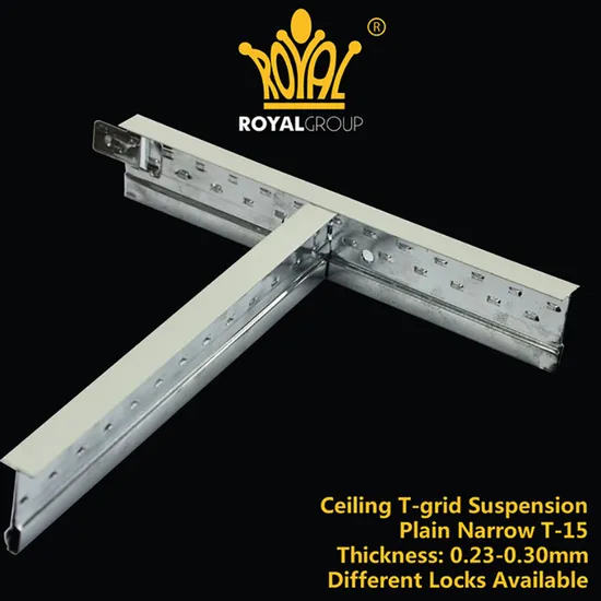 Ceiling Grids T Grid Flat Surface White T Bar Metal Suspended Ceiling 